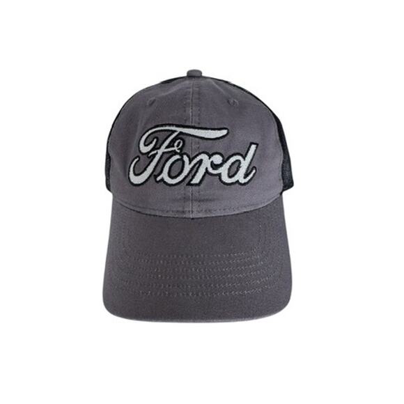 NEW!! "FORD" Snapback Hat, Still has cardboard in top but no tags,Gray Black NET - Picture 2 of 11